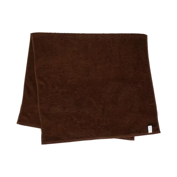 Törölköző, pamut, 70x140 cm, sötétbarna